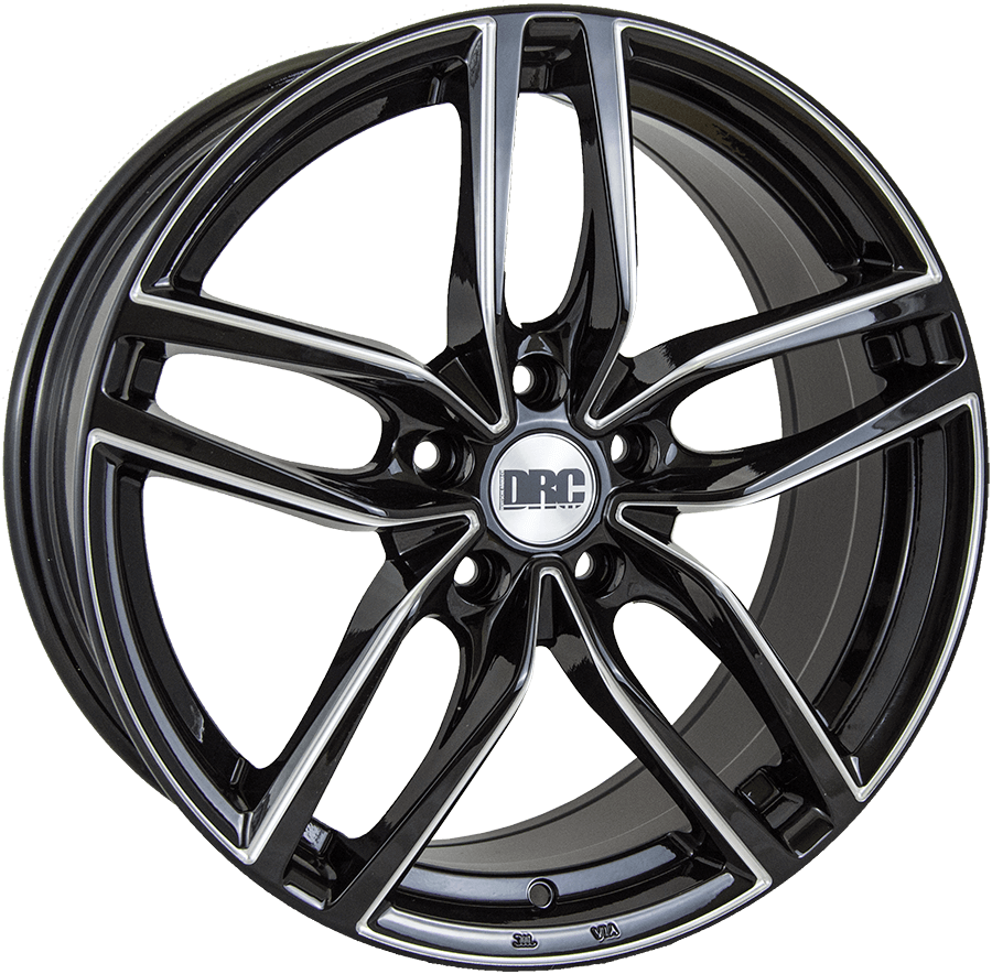 DRC DRS 17" 5x108 Black Polished Wheel