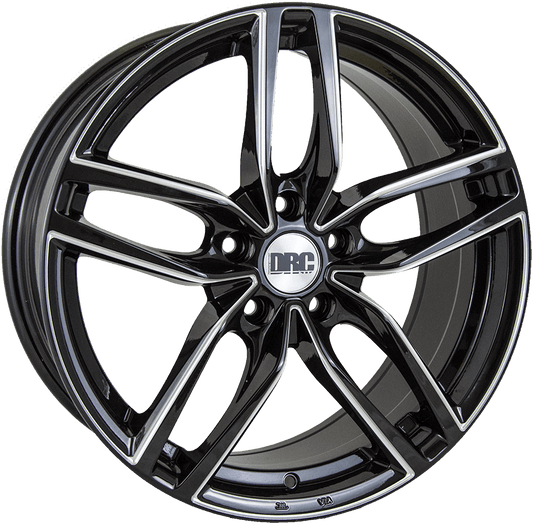 DRC DRS 17" 5x108 Black Polished Wheel