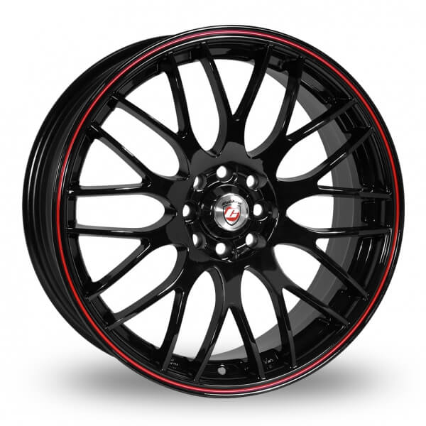 Calibre Motion 18" 5x112 Gloss Black Red Pinstripe Wheel